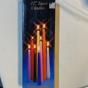 Vibrant 12” Taper Candles Set - Red (P273)